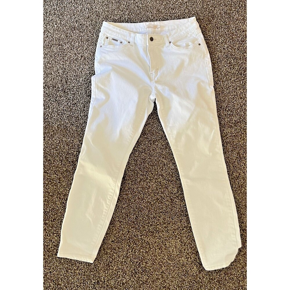 Prana Women’s White Pants Size 12 / 31 Stretch Casual Outdoor Straight Leg
